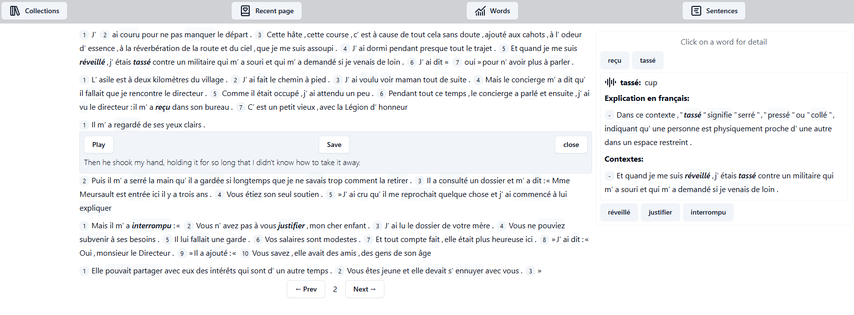 Set your language screen